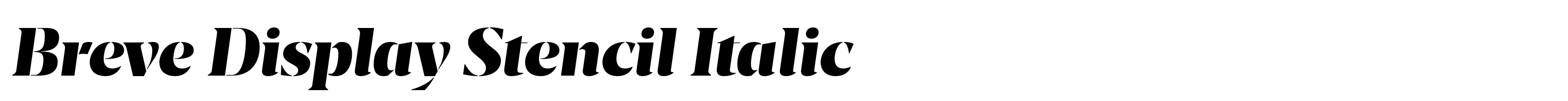Breve Display Stencil Italic